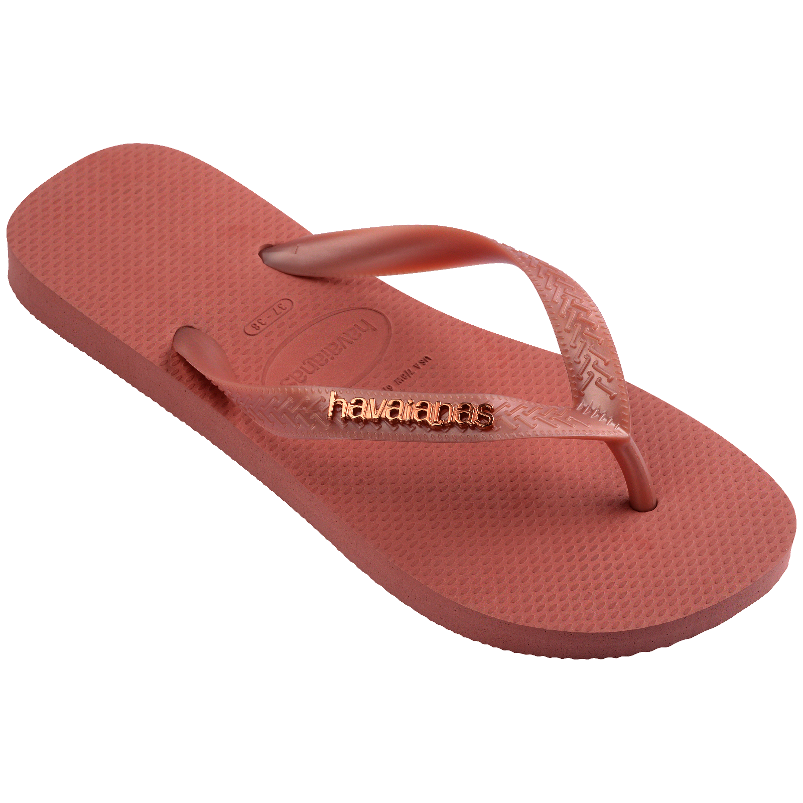 Women's Top Logo Metallic Flip Flops - Image 12